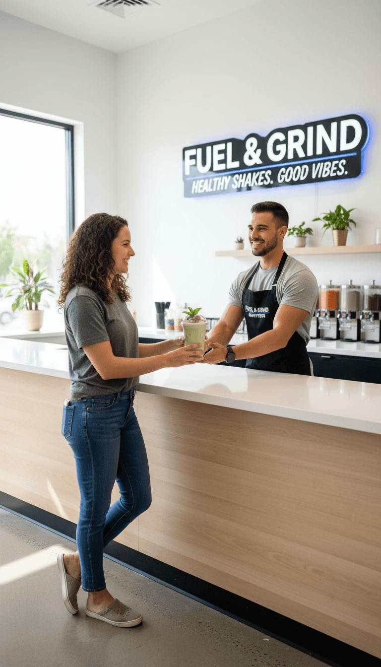 Warm welcome at the nutrition club counter